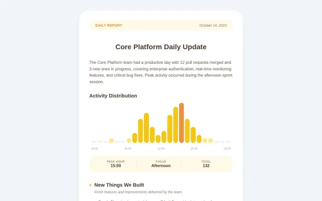 I built an AI that explains what your developers did this week