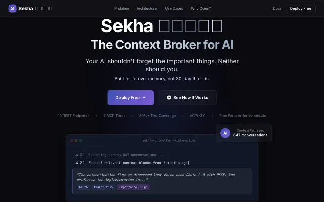 OpenClaw remembers for OpenClaw. Sekha remembers for your full workflow