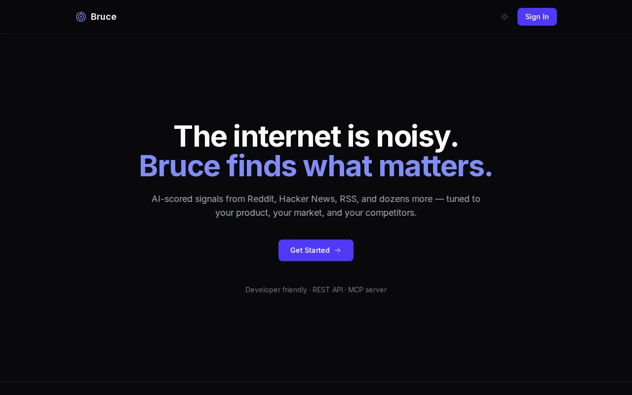 Bruce – AI signal radar for Reddit/HN that learns what matters to you
