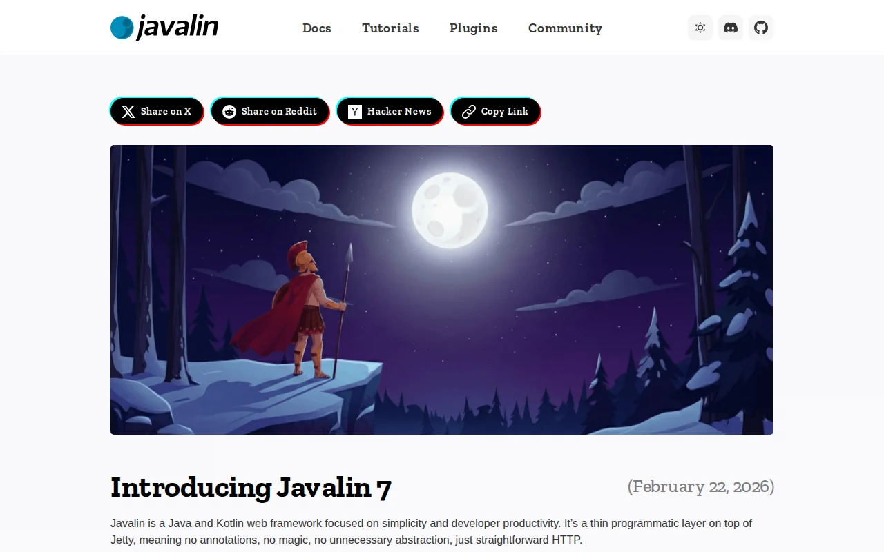 I just released v7 Javalin, a JVM web framework