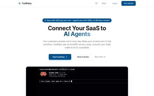 Toolrelay.io – Connect Your SaaS to AI