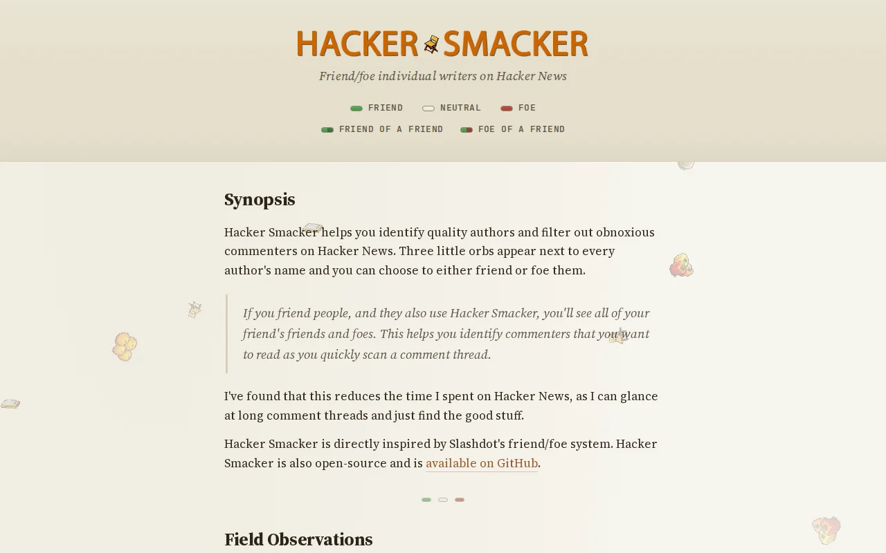 Hacker Smacker – spot great (and terrible) HN commenters at a glance