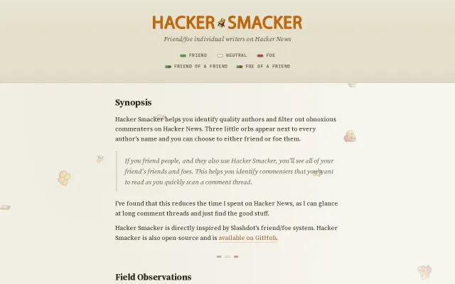 Hacker Smacker – spot great (and terrible) HN commenters at a glance