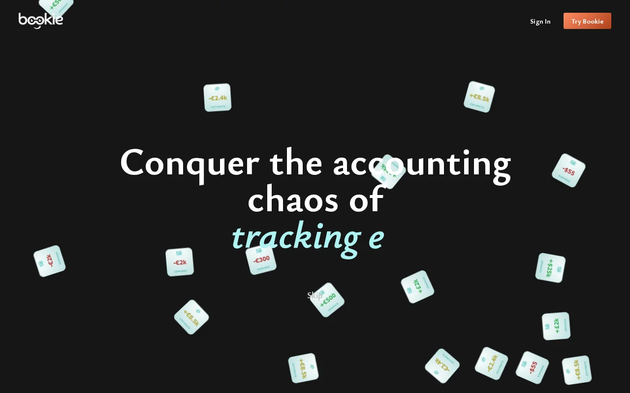 Bookie – Conquer the bookkeeping and accounting chaos of freelancing