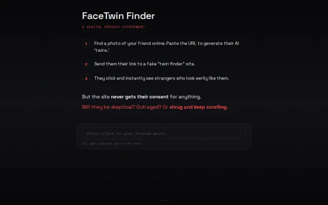 A fake AI face-matcher to test if people question surveillance