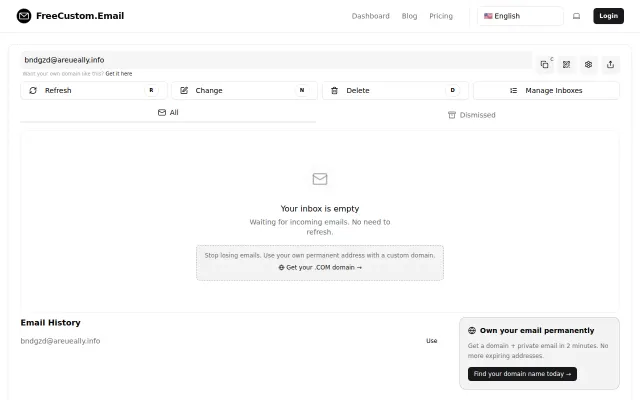 Open-source temporary email service using haraka and node