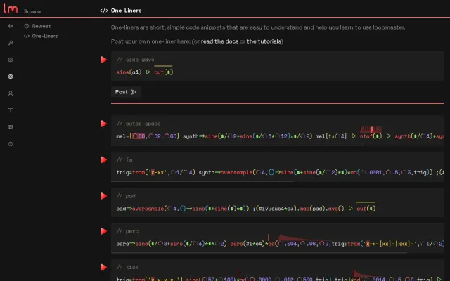 Audio DSP One-Liners