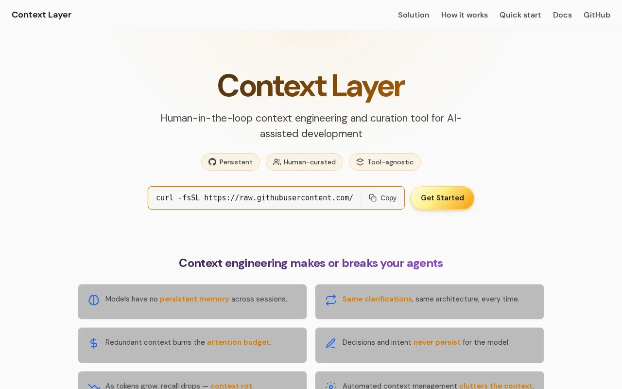 A human-curated, CLI-driven Context Layer for AI agents