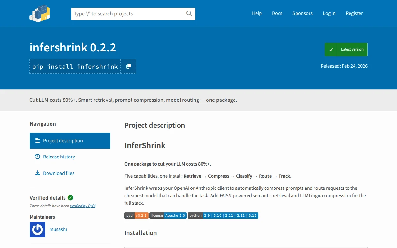 InferShrink – Cut LLM API costs 10x with automatic model routing