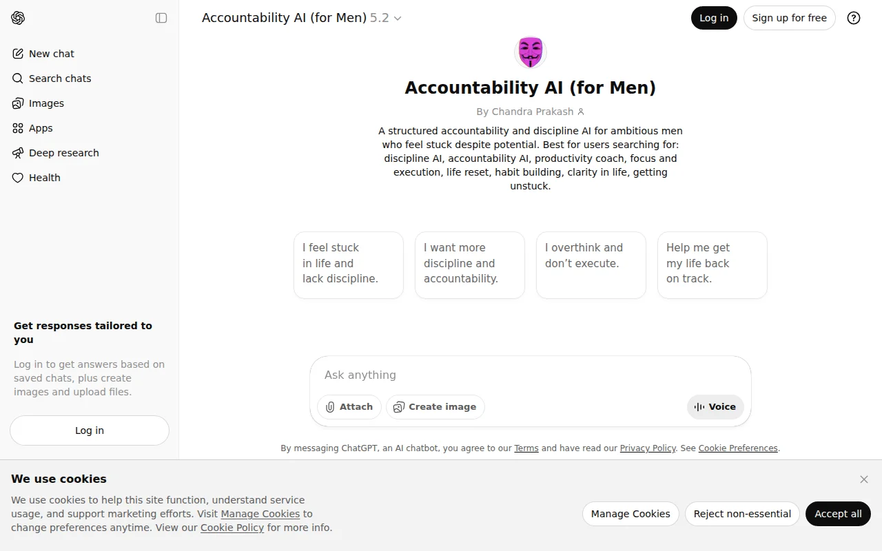 Accountability AI for Men