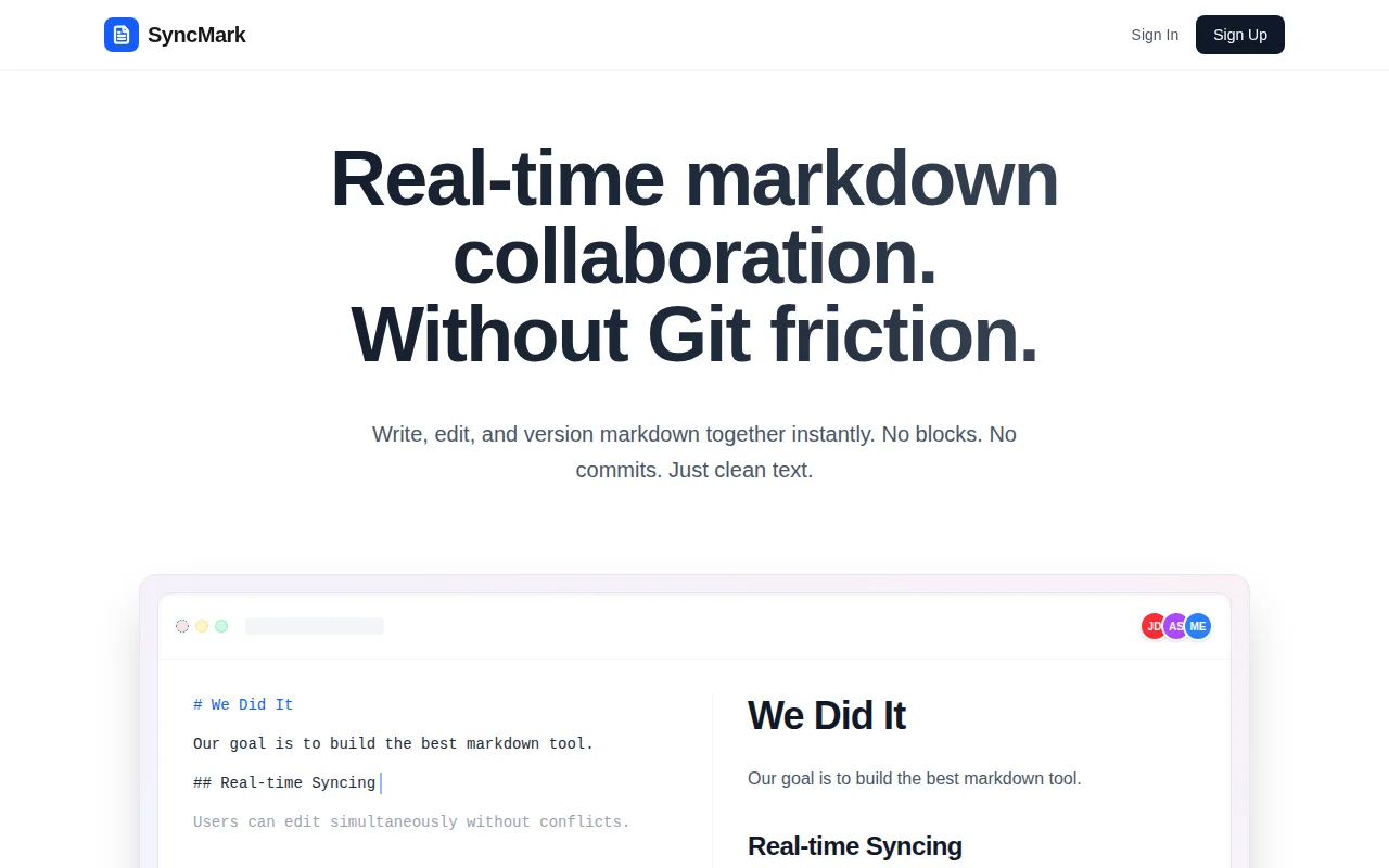 I built a free app to collaborate in realtime on Markdown