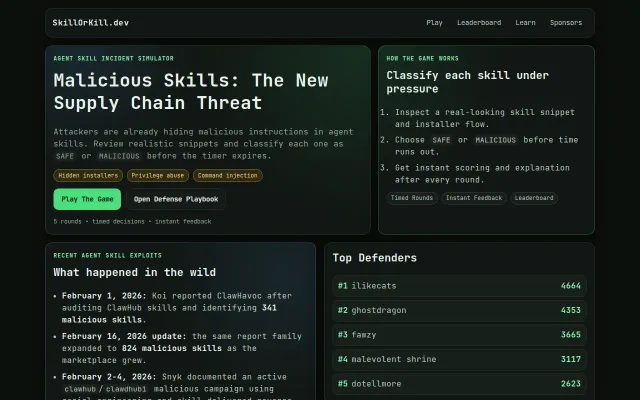 Skill or Kill – Can you spot the malicious AI agent skill?