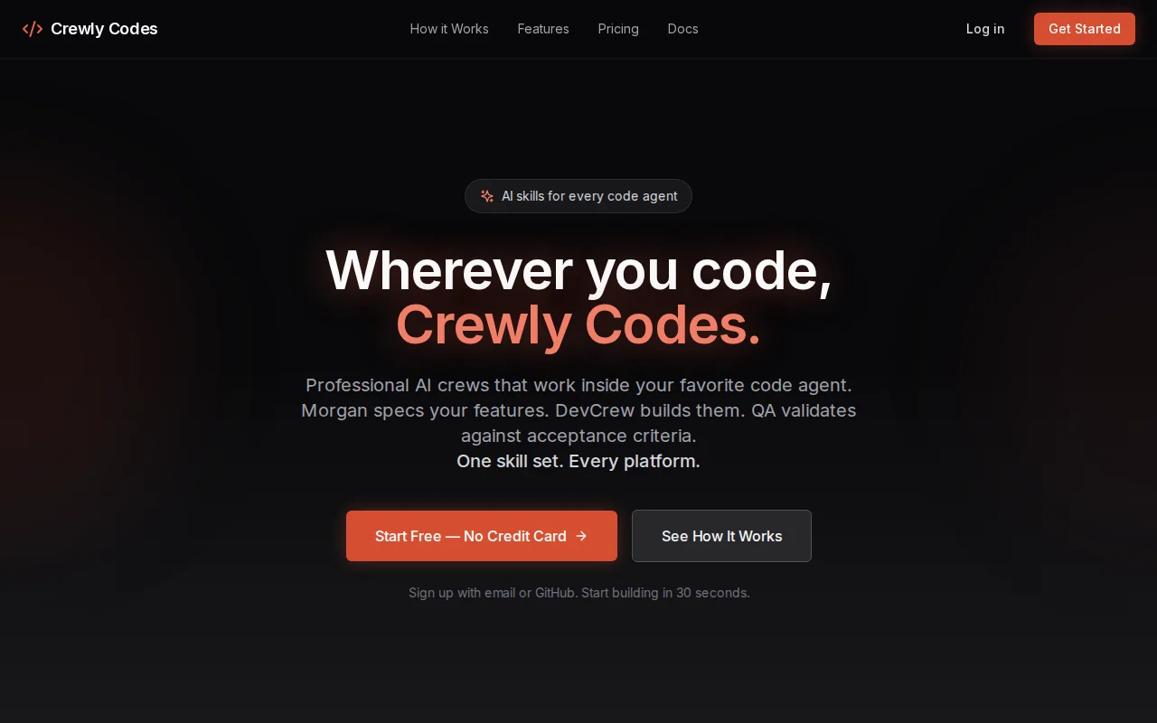 Crewly Codes – AI crew that specs, builds, and QAs your features