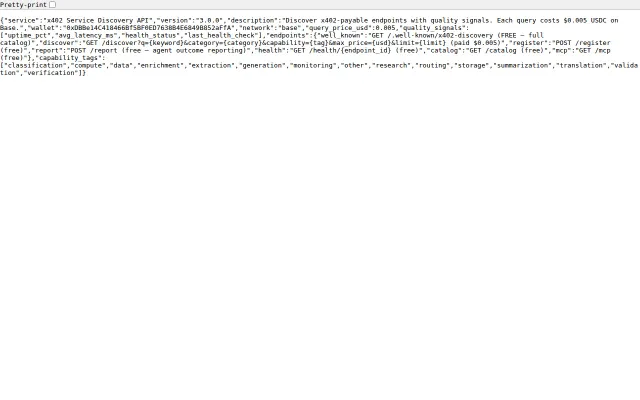 x402 Service Discovery – runtime endpoint finder for the agent economy