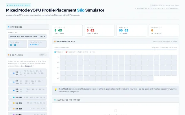 VGPU Silo Capacity Calculator (identify siloed capacity in mixed mode)