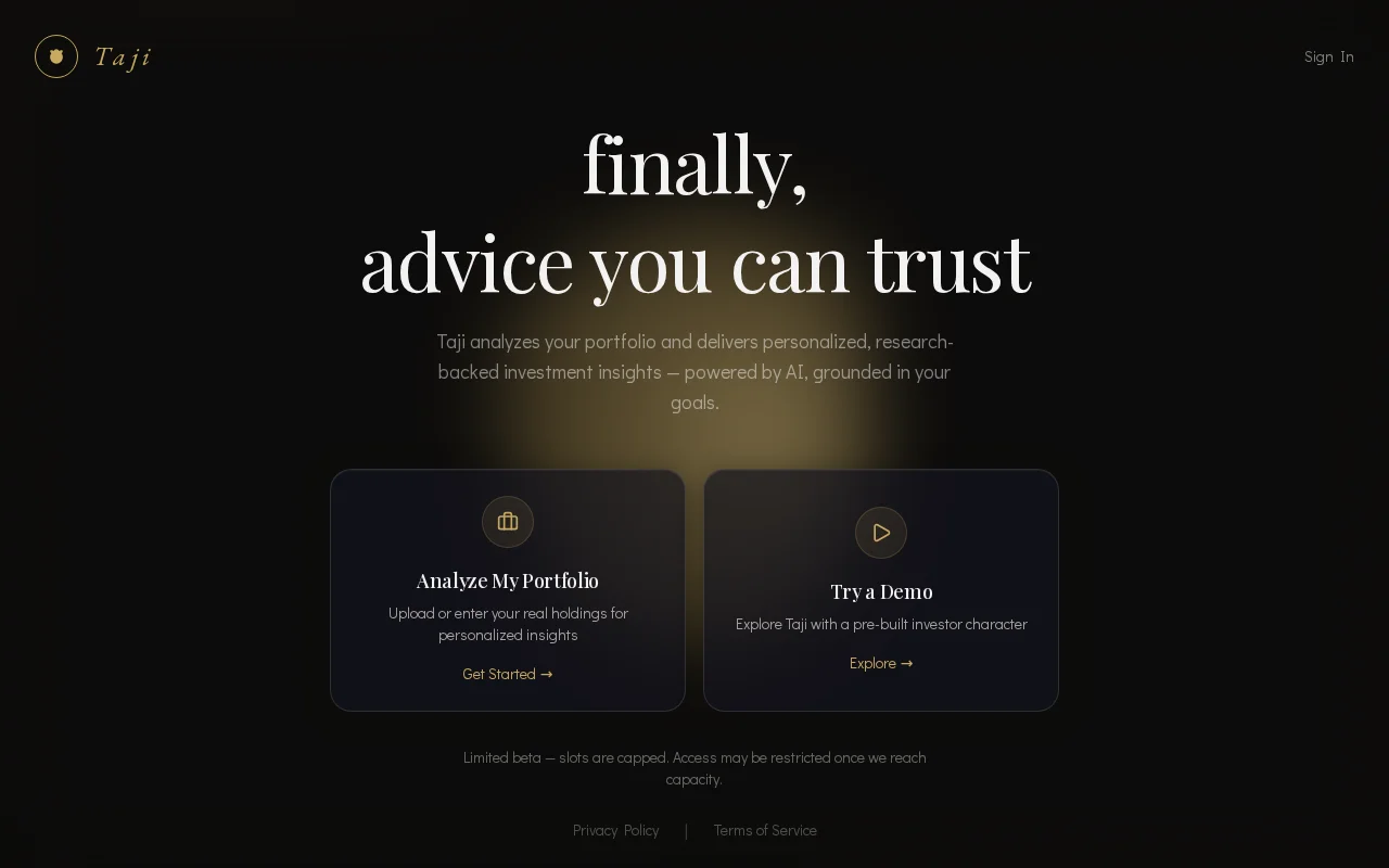 Taji – Portfolio advisor that's better than Fidelity's