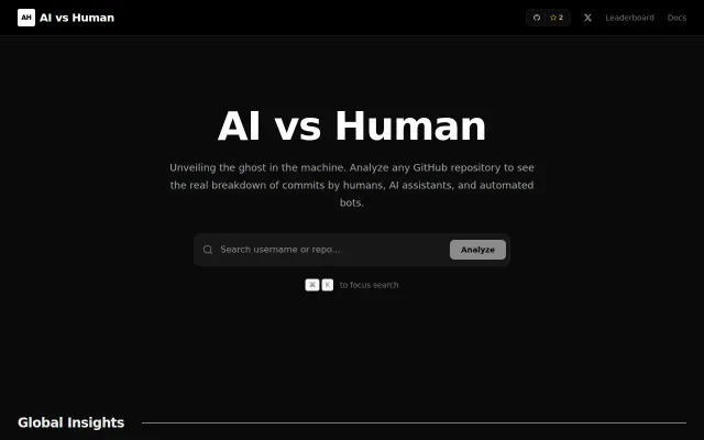 AI vs. Human, a GitHub Visualization