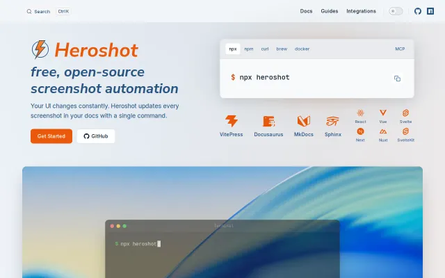 Heroshot – Define screenshots once, regenerate with one command