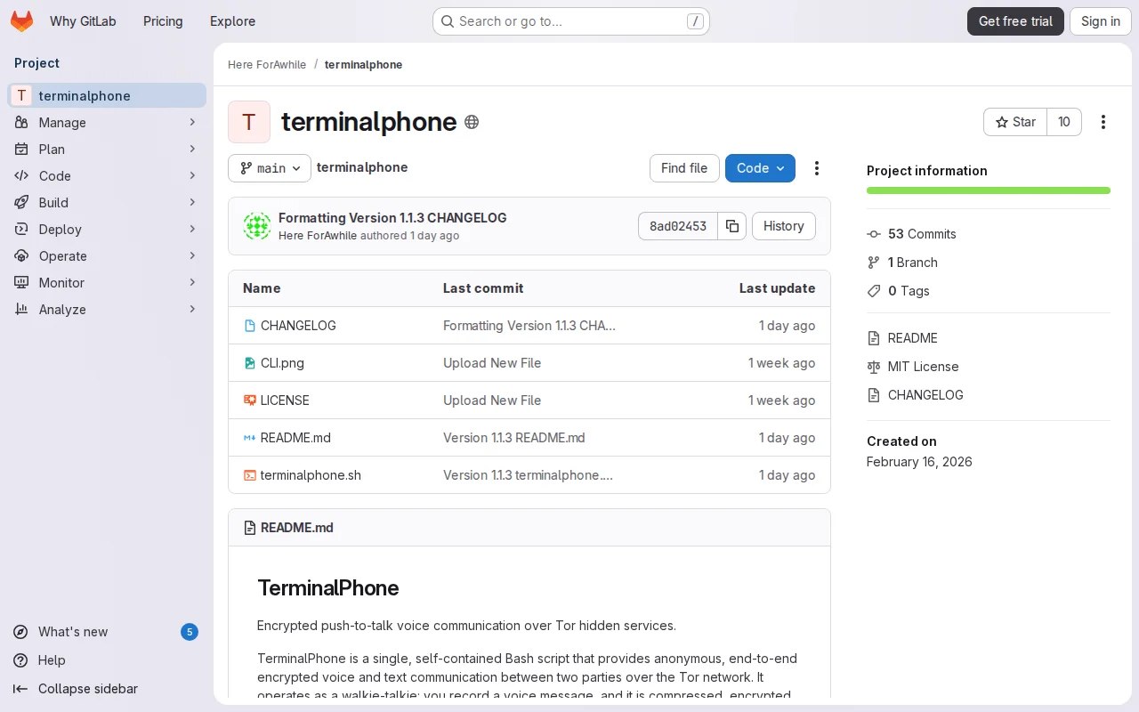 Terminal Phone – E2EE Walkie Talkie from the Command Line