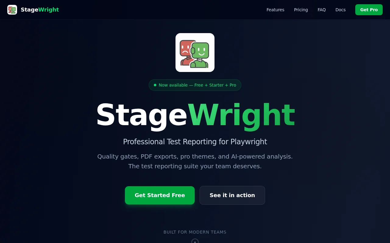 StageWright – A performance-focused Playwright reporter with AI