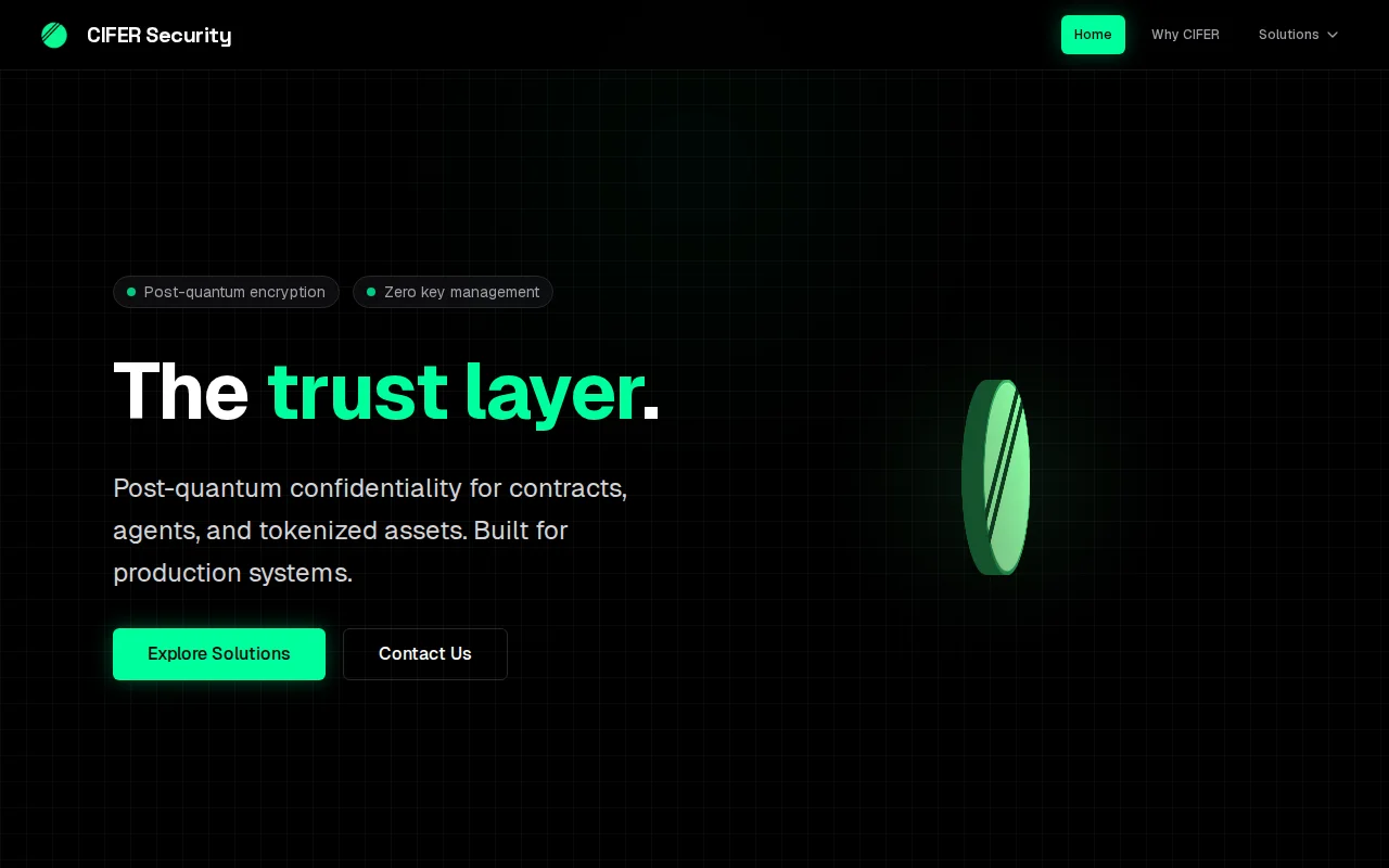 Cifer, zero-key custody using threshold cryptography