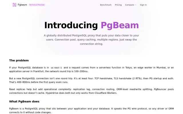 PgBeam – A globally distributed PostgreSQL proxy