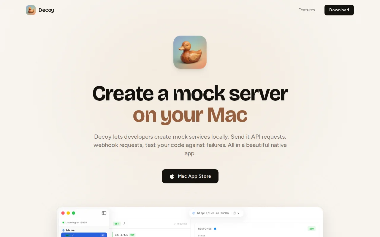 Decoy – A native Mac app for mocking HTTP endpoints locally