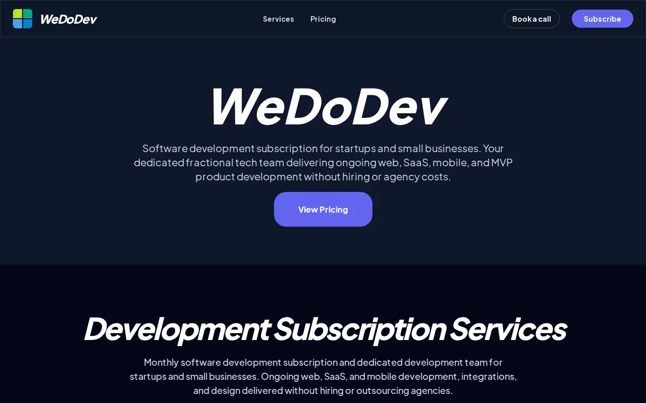 WeDoDev – SaaS development subscription for startups