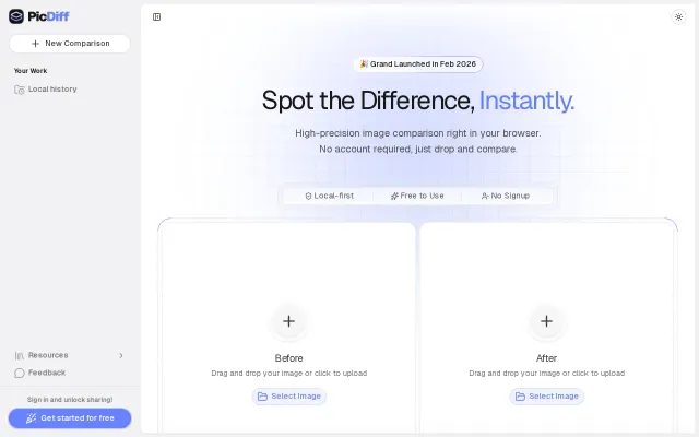 I built a browser-based image comparison tool for subtle differences