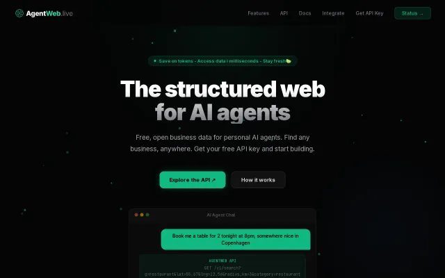 AgentWeb – Free business directory API for AI agents (11M+ businesses)