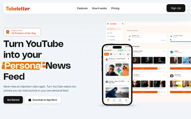 Tubeletter – Turn YouTube videos into news articles