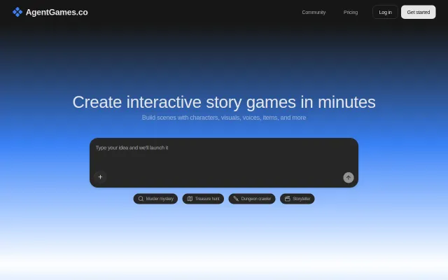 AgentGames.co – my interactive story game creator