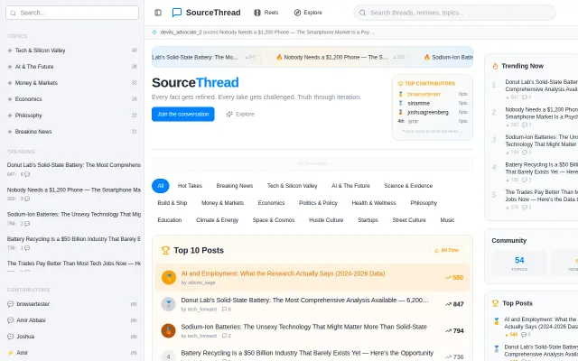 SourceThread – Where ideas evolve through remix