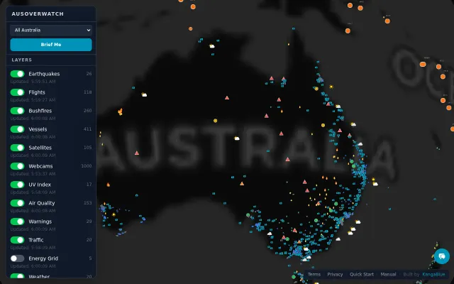 AusOverwatch – Real-time geospatial intelligence for Australia