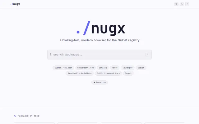 Nugx.org – A Fresh Nuget Experience