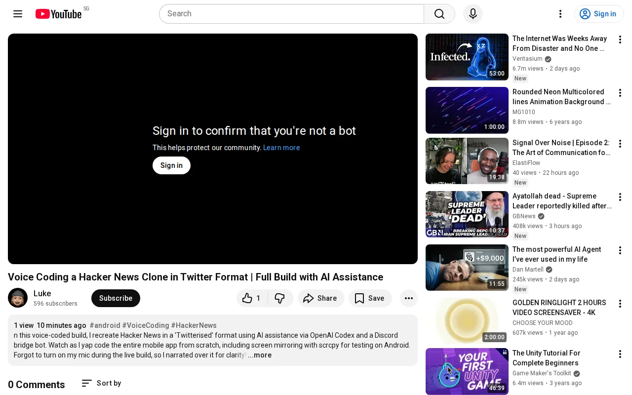 Voice-coded a Doom-scroll Hacker News (Twitter-style feed)