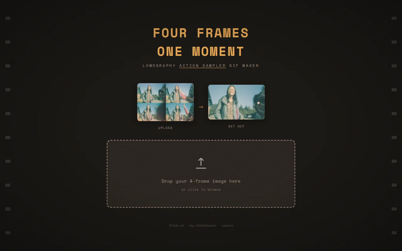 Lomography action sampler GIF creator
