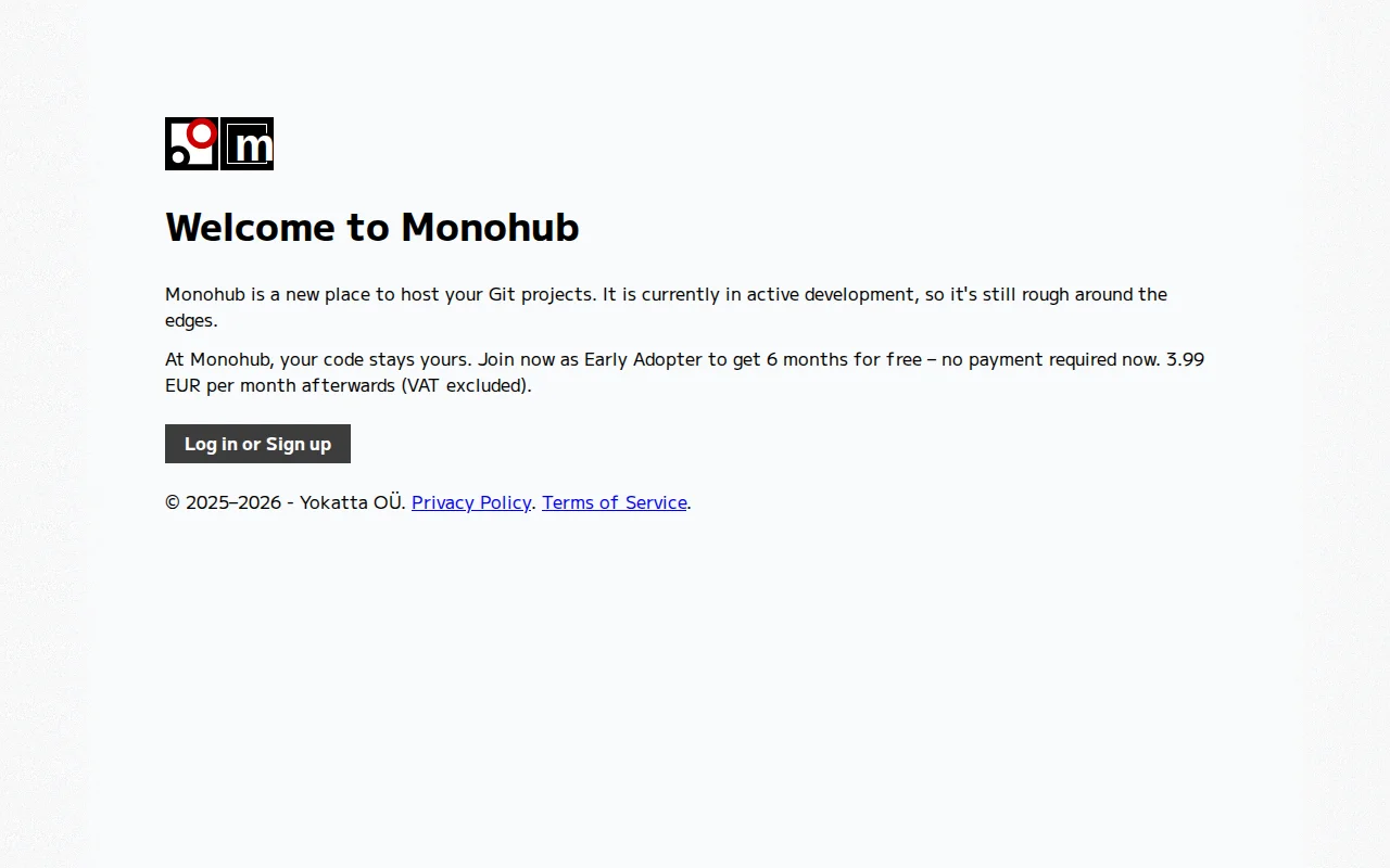 Monohub – a new Git code hosting service