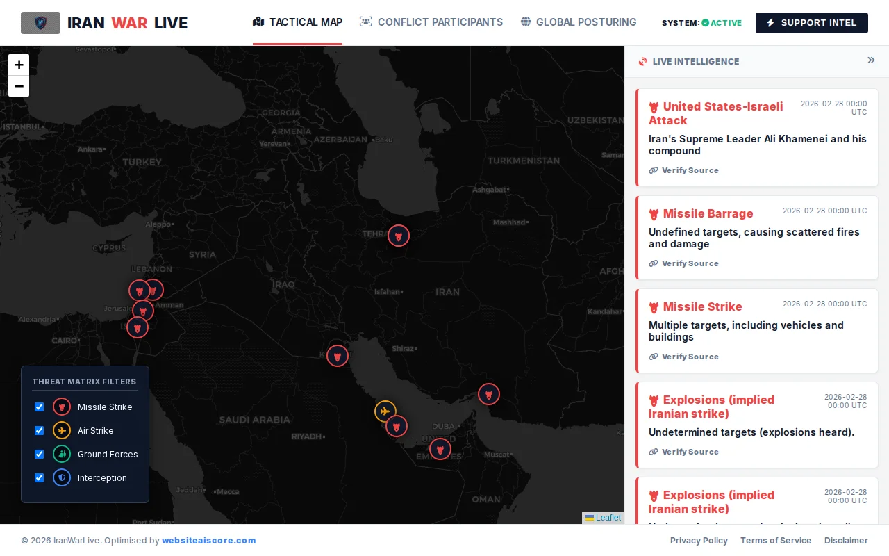 IranWarLive – Automated, serverless OSINT mapping engine