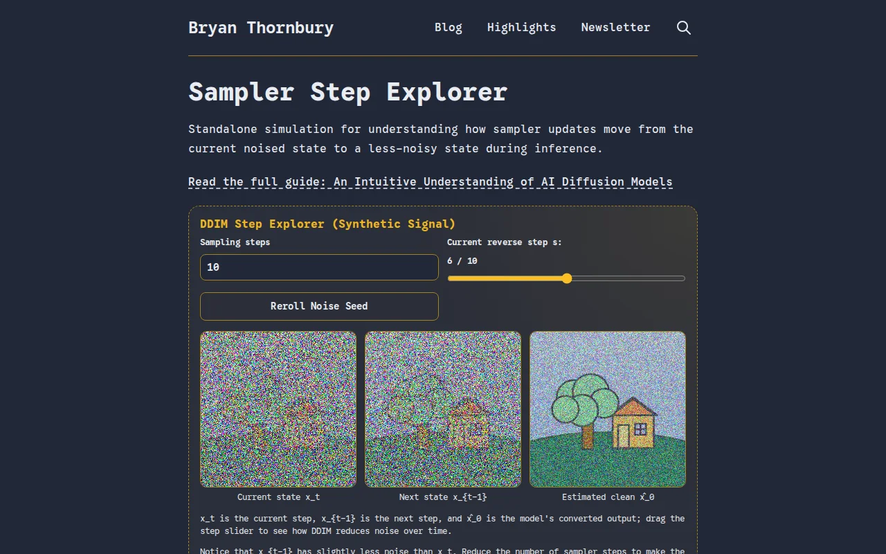 Sampler Step Explorer – for understanding diffusion sampler updates
