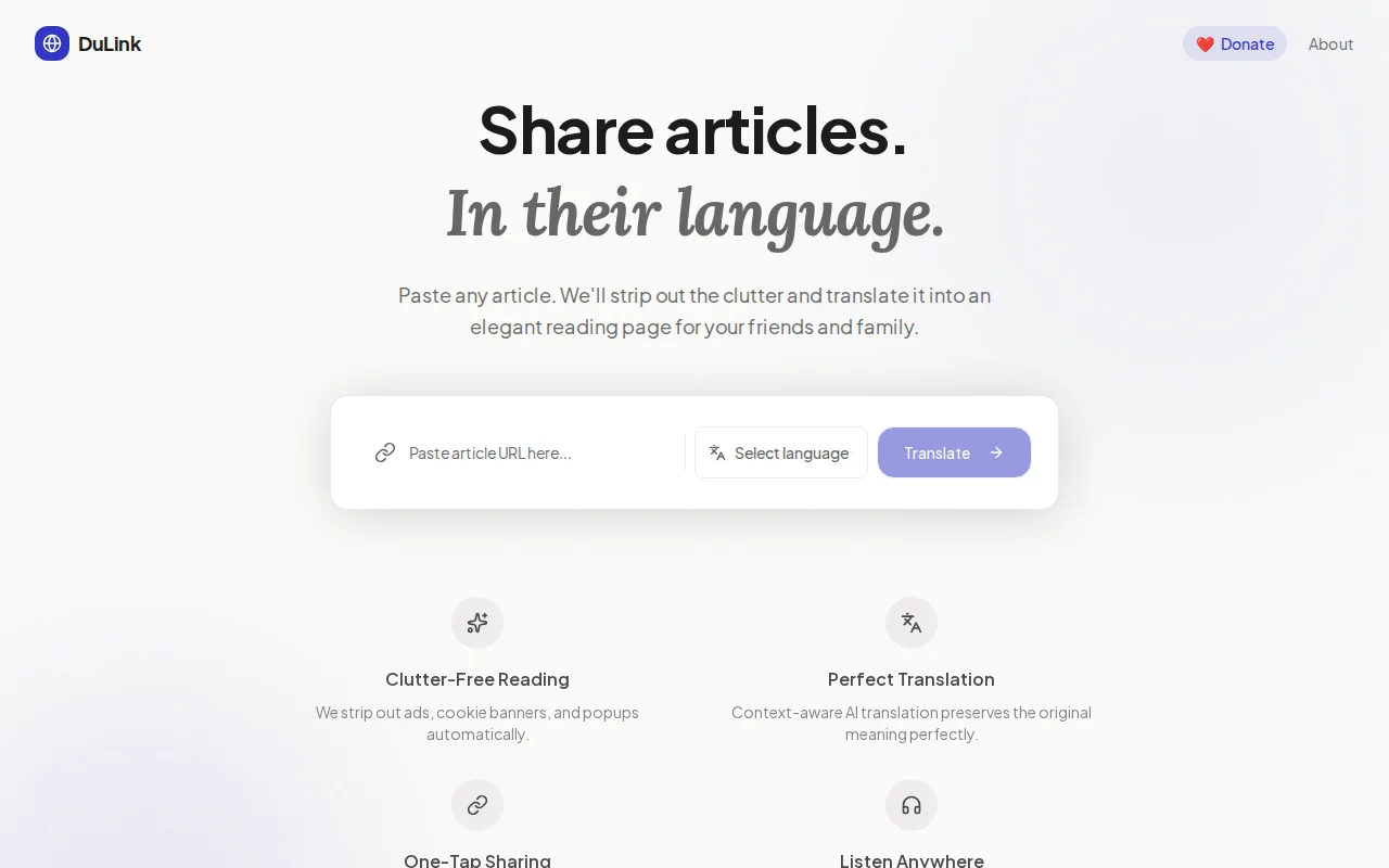 I built a tool to translate and declutter articles for my immigrant mom