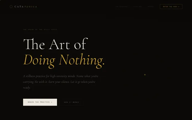 Catatonica – an app that measures stillness, not productivity