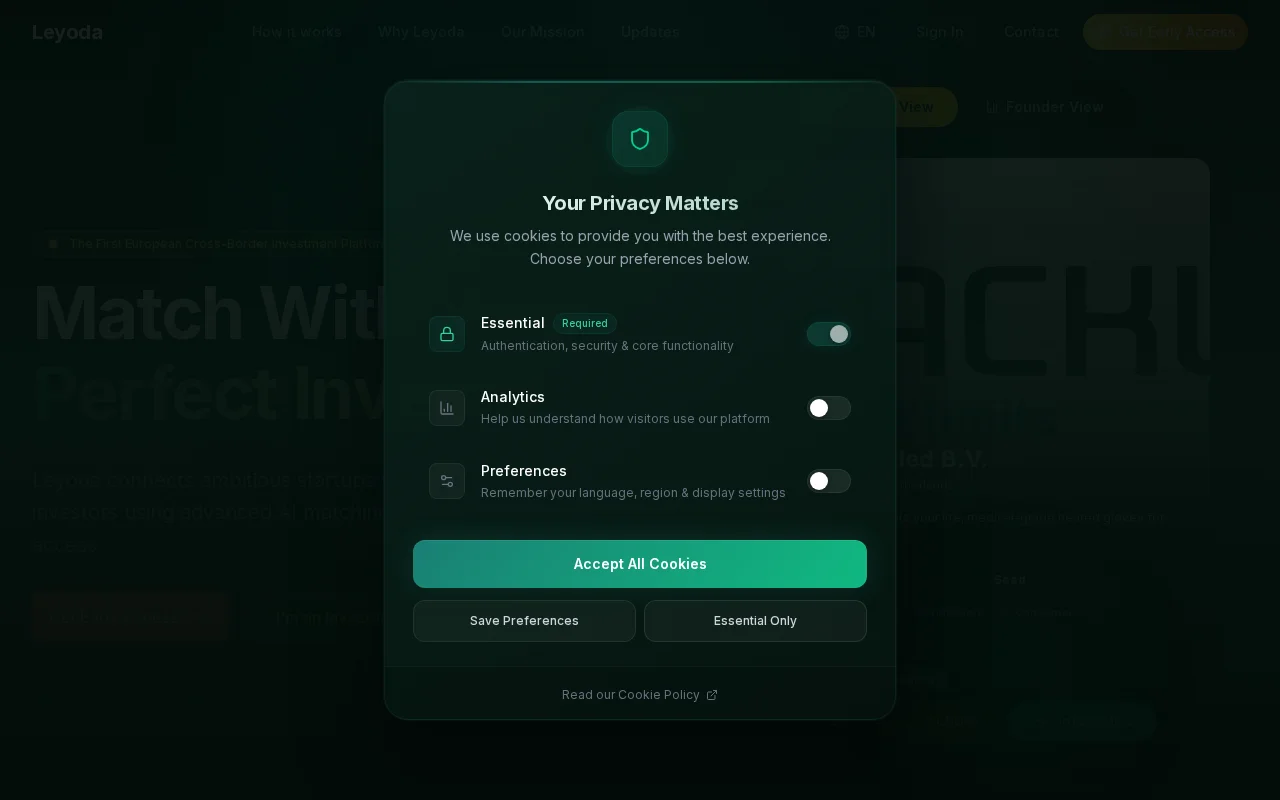 Leyoda – Shareable startup cards with analytics