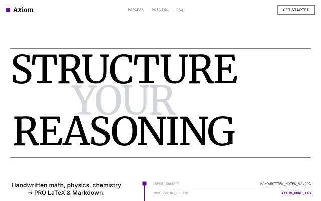 Axiom – structural OCR for handwritten STEM notes