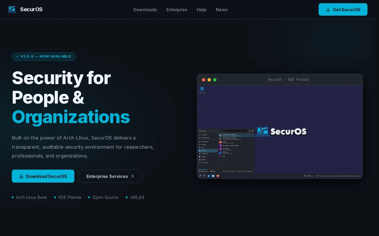 Securos – Security-focused platform with hardened architecture