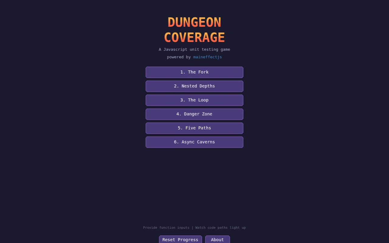Dungeon Coverage – Unit testing as a dungeon crawler