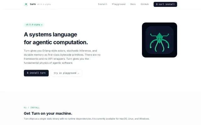 Turn – A compiled systems language for agentic computation