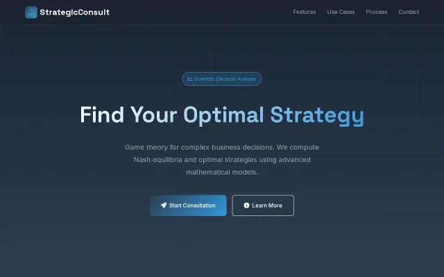 StrategicConsult – Game theory augmented AI for decision making