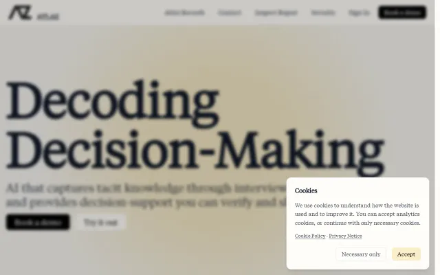 Atlaz – Decoding Decision-Making with tacit knowledge and verifiability