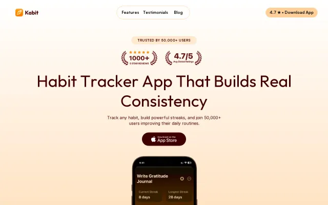 Kabit – Free habit tracker app